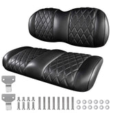 NOKINS Golf Cart Front Seat Kit | Fits Club Car Precedent 2012+/Tempo/Onward | Seat Back & Bottom, Black&Black Piping